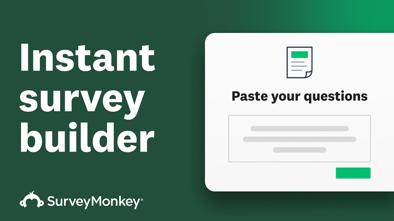 SurveyMonkey survey builder interface showing various question types and logic options